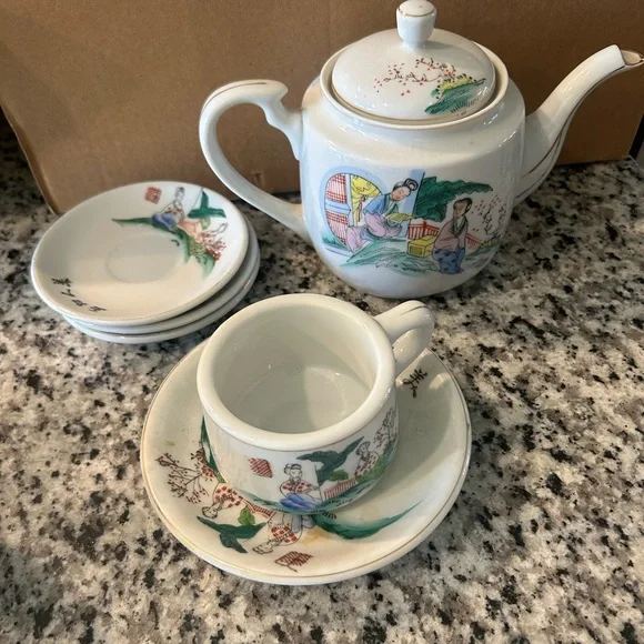 Oriental Tea Set - Picture 1 of 7